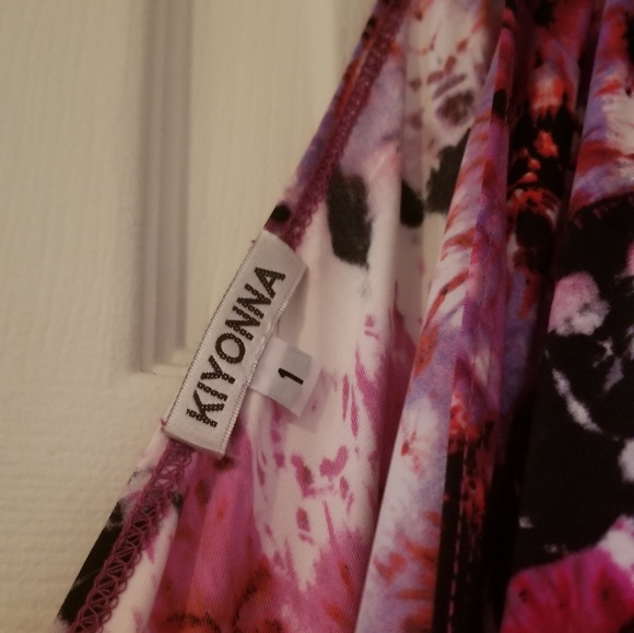 Kiyonna - Tie Dyed Cold Shoulder Maxi Dress - Sz 1 - Picture 4 of 6